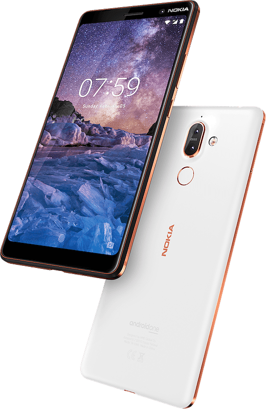 Nokia 7 Plussan toinen värivaihtoehto on valkoinen.