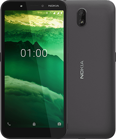 Nokia C1 mustana.
