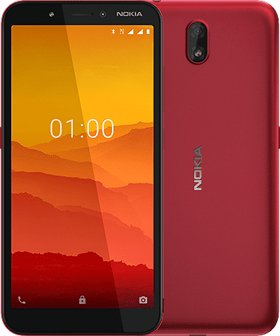 Nokia C1 punaisena.