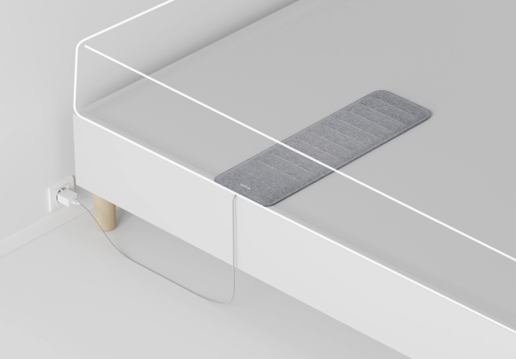 Näin Nokia Sleep on tarkoitus sijoittuu sänkyyn patjan alle.