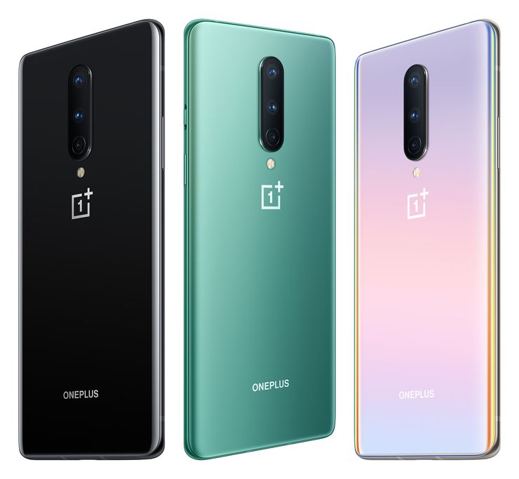 OnePlus 8:n värivaihtoehdot.