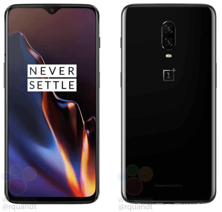 OnePlus 6T Mirror Black. WinFuture.de-sivustolla julkaistu vuotokuva.