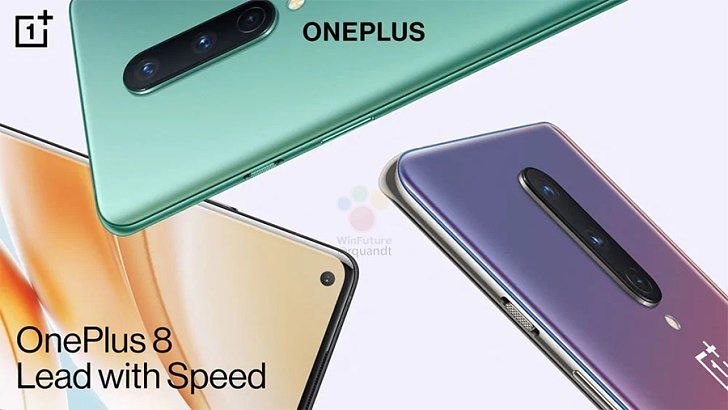 OnePlus 8:n eri värejä. Kuva: WinFuture.de.