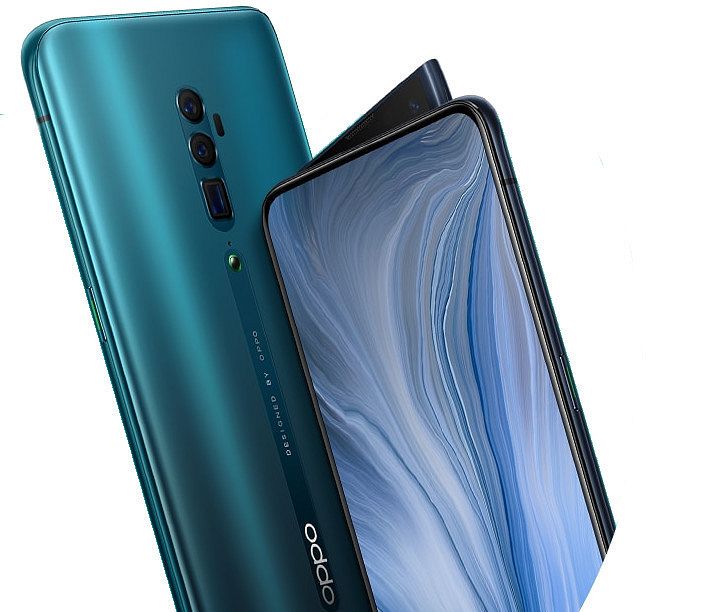 Periskooppirakenteinen telekamera erottuu selvästi Oppo Reno 10x Zoom -huippumallissa.