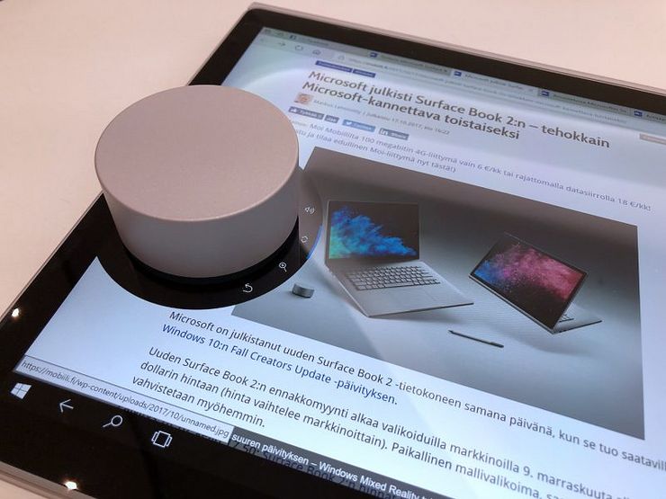 Surface Dial saattaa olla turhan kookas apulaite läppärin näytön päällä käytettäväksi.