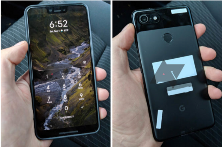Autokyydin penkille unohtunut Pixel 3 XL.