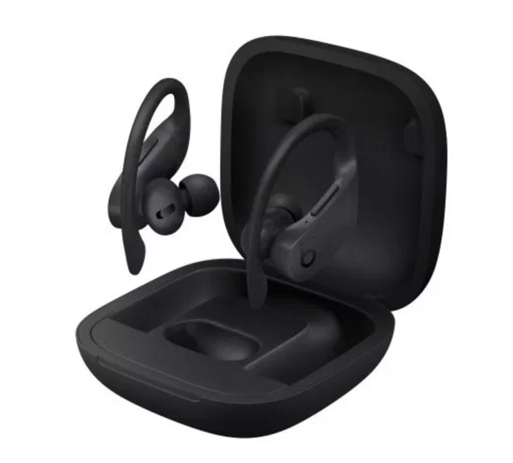 Powerbeats Pro -kuulokkeiden säilytys- ja latauskotelo.