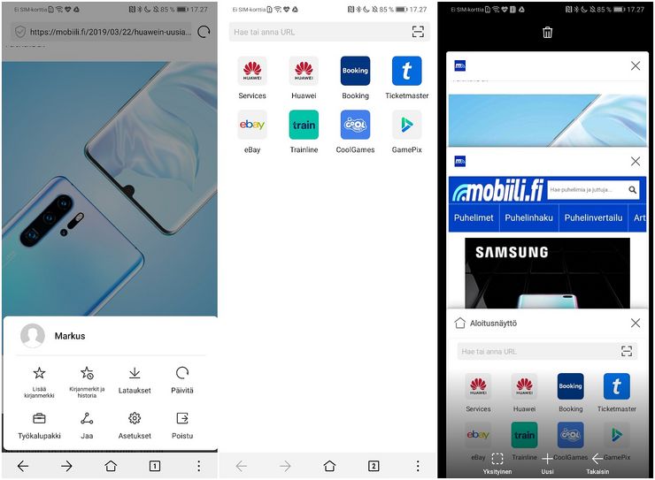 Huawei Selain on vaihtoehto verkkoselaimeksi.