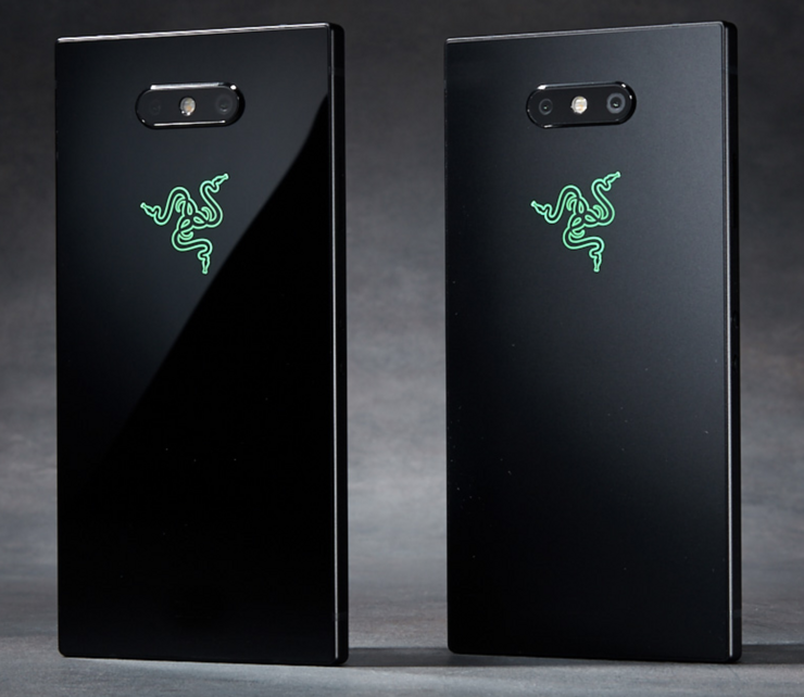 Razer Phone 2:n kiiltävä- ja mattapintaiset värivaihtoehdot.