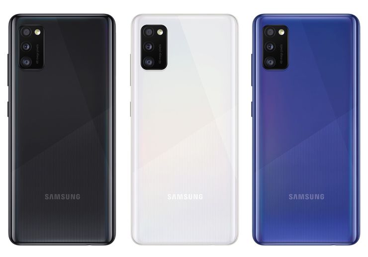 Samsung Galaxy A41:n värivaihtoehdot Suomessa.