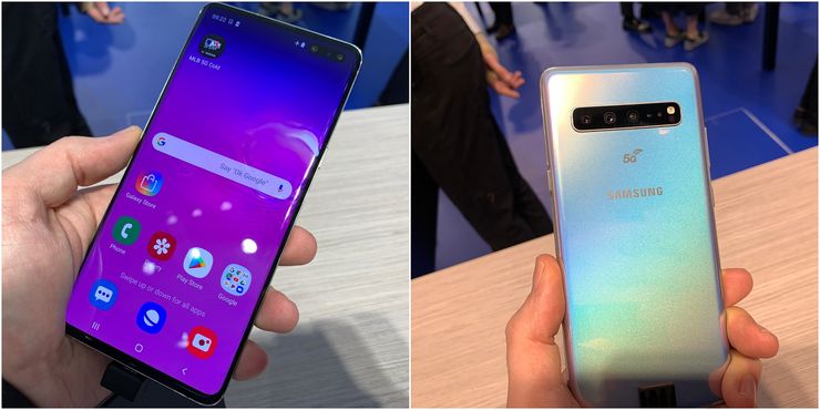 Samsung Galaxy S10 5G:ssä on myös muita S10-malleja suurempi näyttö ja enemmän kameroita.