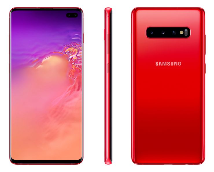 Samsung Galaxy S10+:n uusi punainen Cardinal Red -väri.