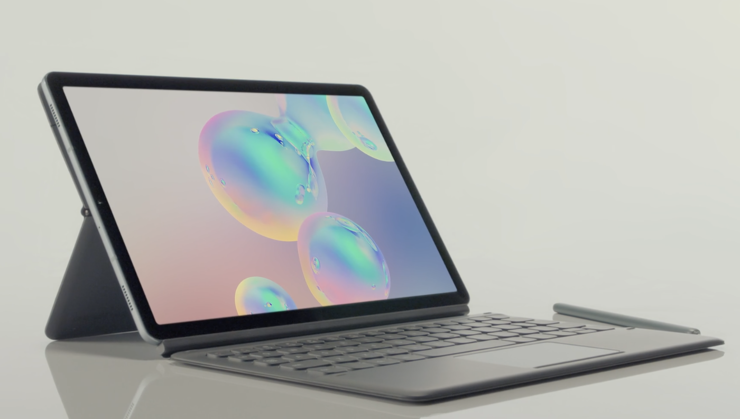 Galaxy Tab S6 yhdessä Book Cover Keyboard -näppäimistön kanssa.