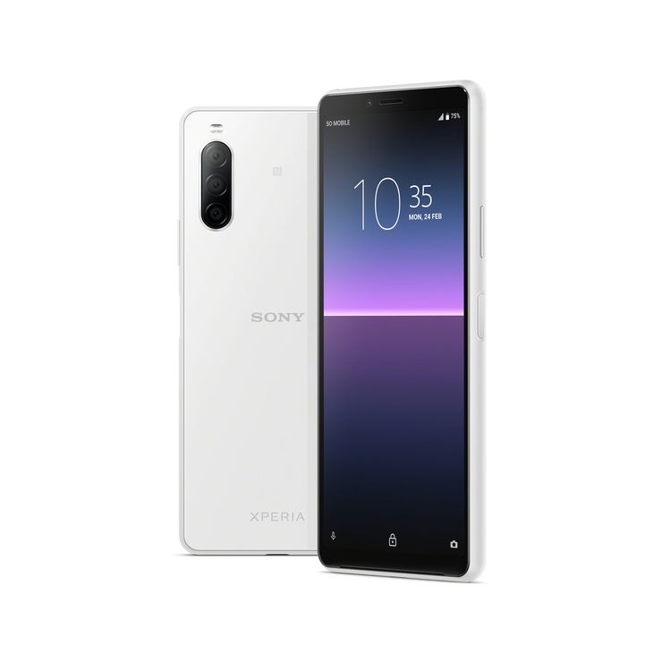 Sony Xperia 10 II valkoisena värivaihtoehtona.