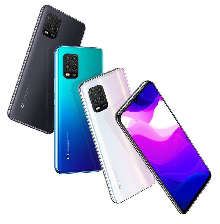 Xiaomi Mi 10 Lite 5G:n eri värivaihtoehdot.