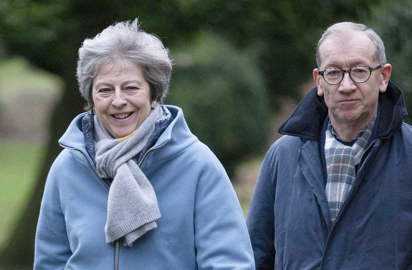Britannian pääministeri Theresa May kävi sunnuntaina aamupäivällä miehensä Philipin kanssa kirkossa Maidenheadissa.