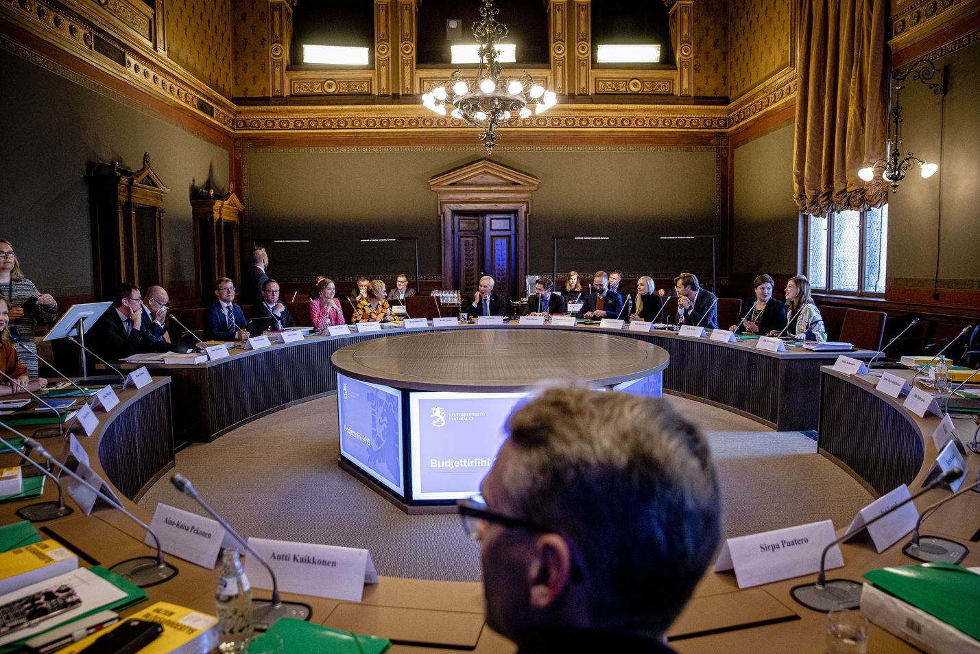 Hallitus linjaa talouspolitiikkaansa yleensä syksyn budjettiriihessä ja kevään kehysriihessä. Arkistokuva syksyn 2019 budjettiriihestä.