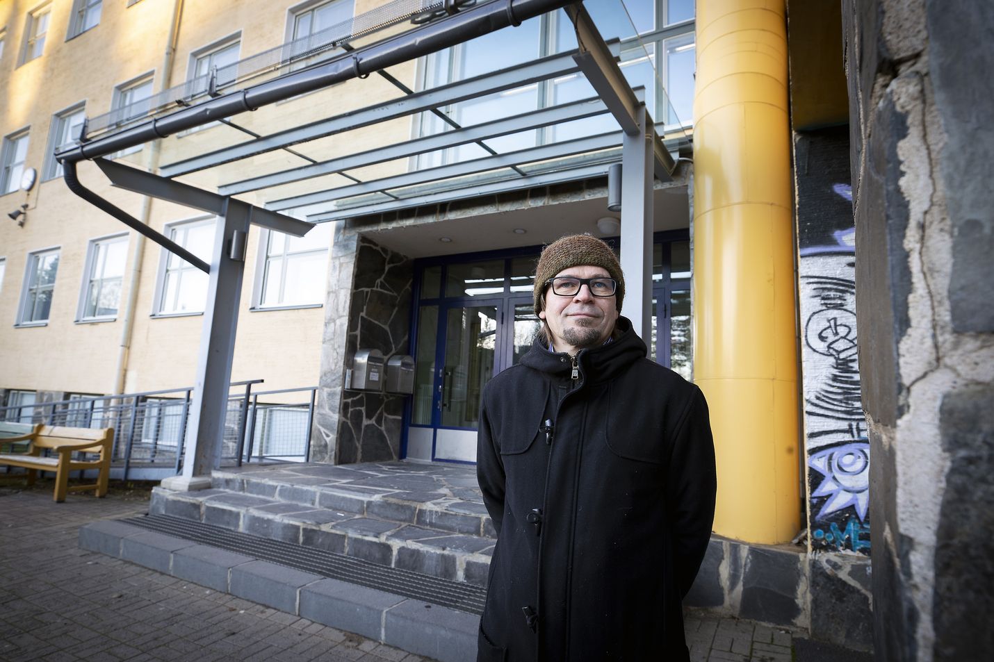 Yliopistotutkija Arto K Ahonen Jyväskylän yliopistosta on kansallinen tutkimusjohtaja Pisa-tutkimuksessa vuonna 2022. Kuva on Merikosken koululta Oulusta.