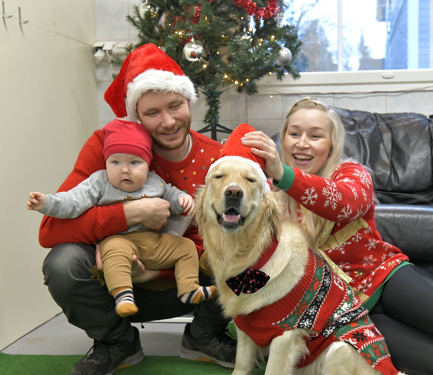 Lemmikkihotellissa on jo täysi joulu päällä. Lauri Alholla ja Janita Jalosella on Elsa-vauvan ja Miisa-koiran lisäksi monta muutakin huollettavaa.