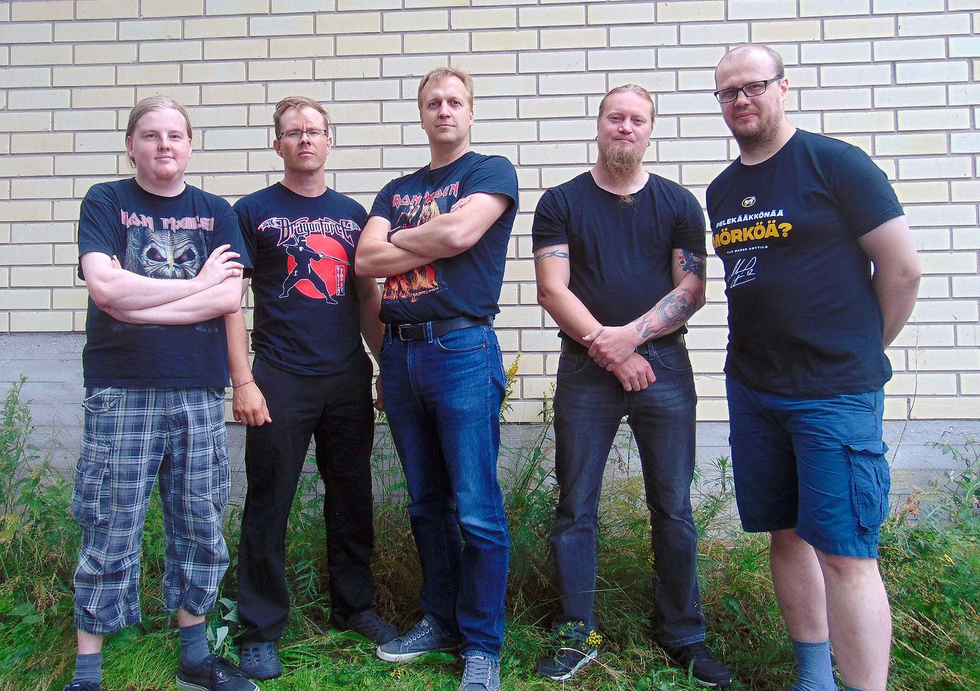 Raumalaisen Iron Maiden-henkisen cover-bändin cScopen muodostavat Lasse Kaunismäki (vas.), Jonne Heikkinen, Veikko Pukkila, Jani Kallio ja Vesa-Ville Väänänen.