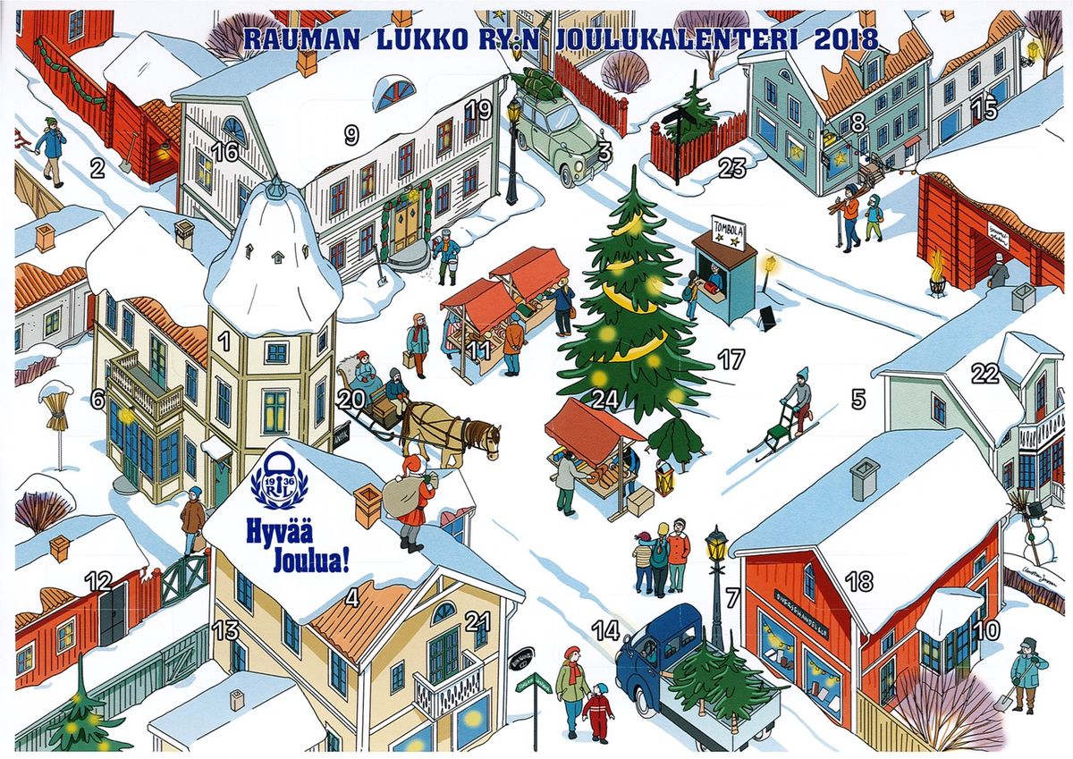Rauman Lukko Ry:n joulukalenteri 2018