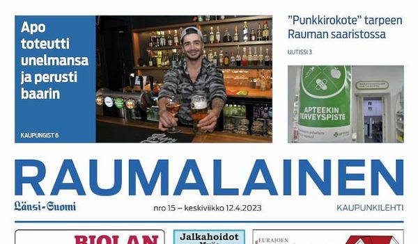 Lue uusin Raumalainen näköislehtenä verkossa!