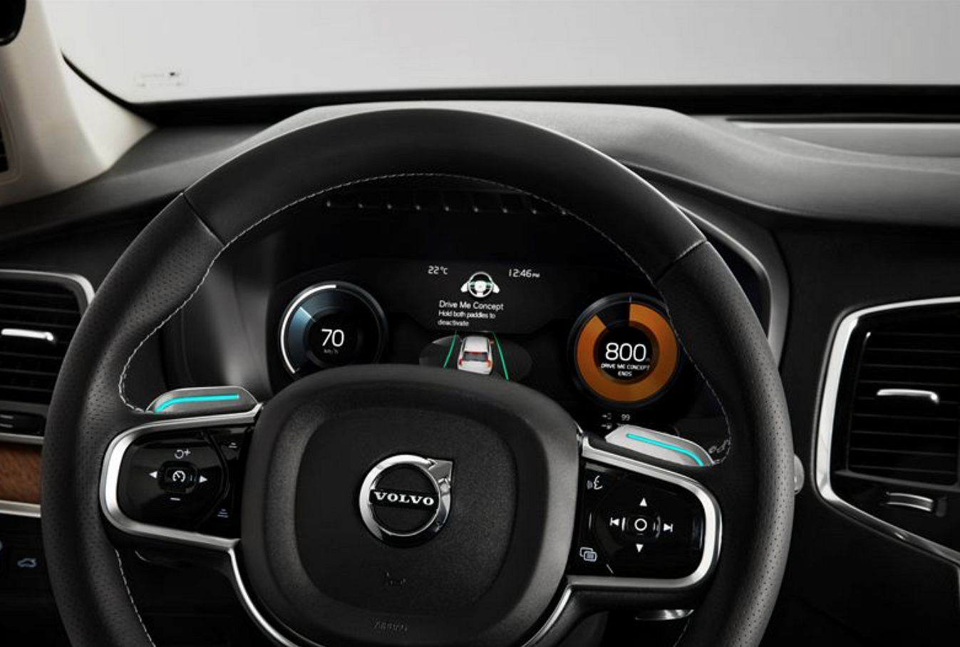 Volvo Drive Me -näyttö.