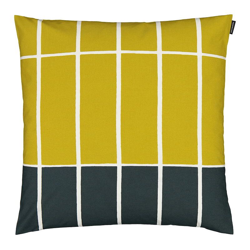 Marimekko Tiiliskivi tyynynpäällinen 50 x 50 cm, t.vihreä - beige - lime