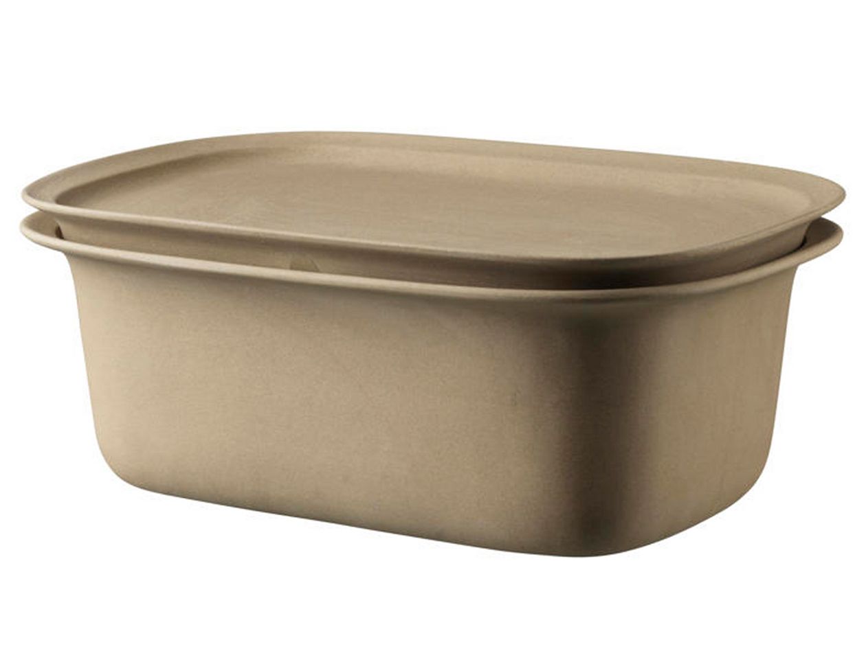 A product image with a ceramic Ildpot tableware piece, equipped with a lid.