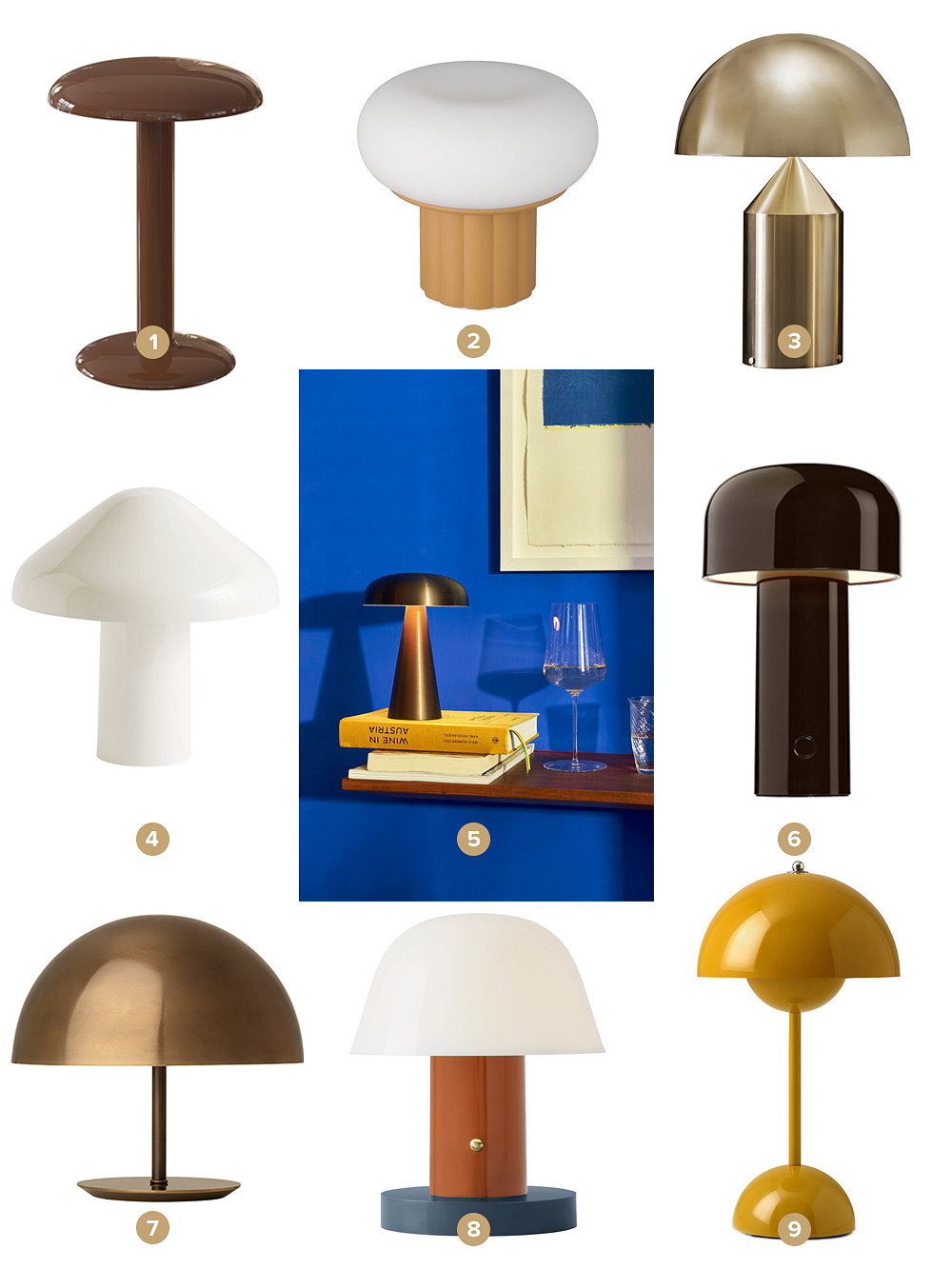Different table lamps
