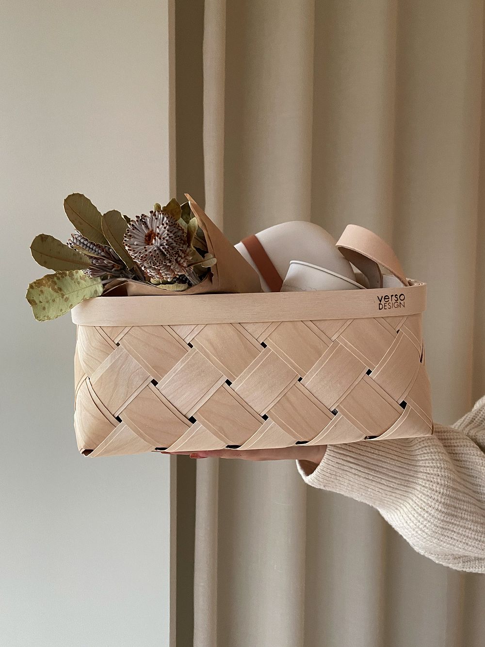 Marimekko Marimade takeaway mug and box in a Lastu basket by Verso Design