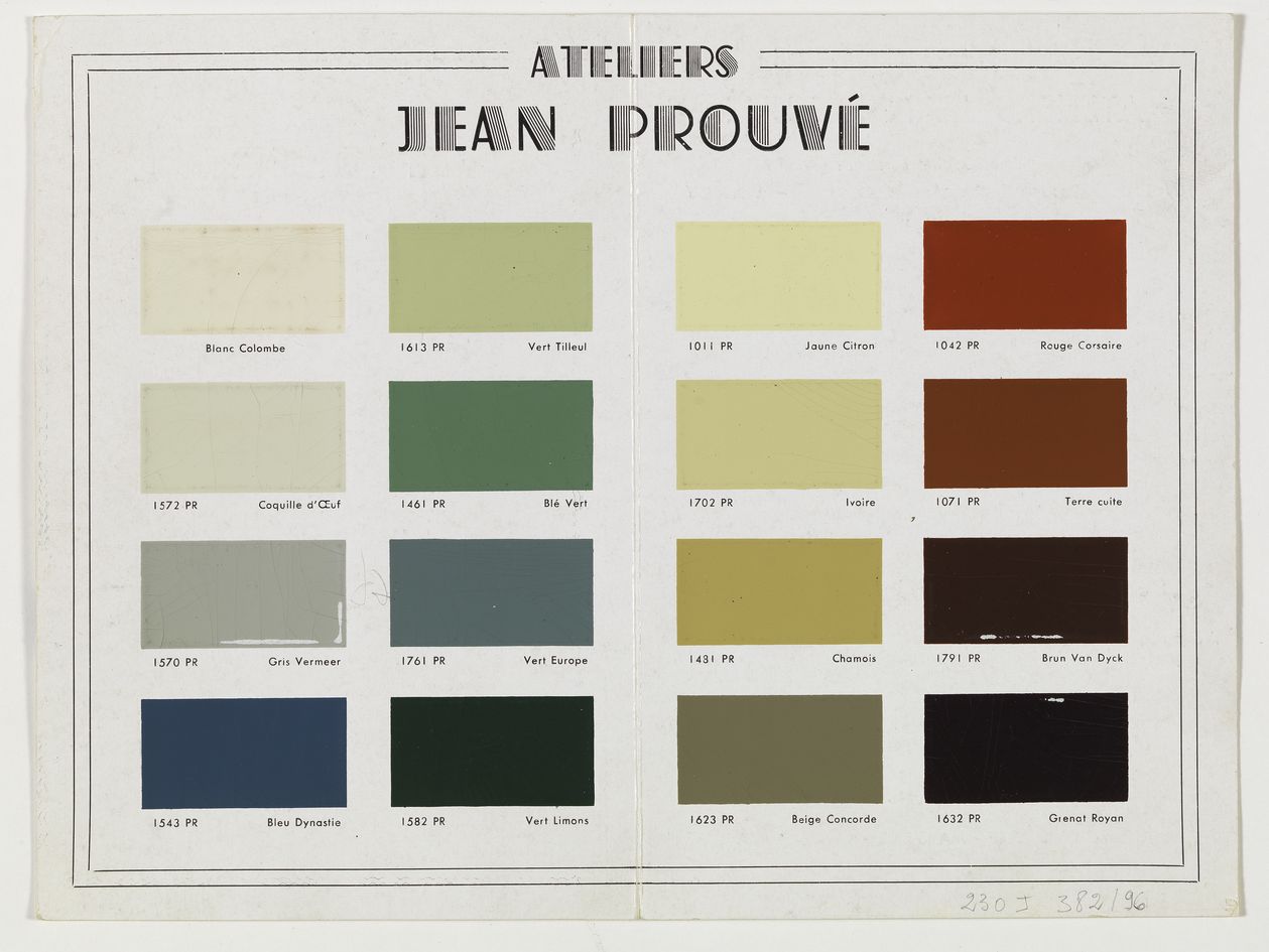 Ateliers Jean Prouvé -värikartta