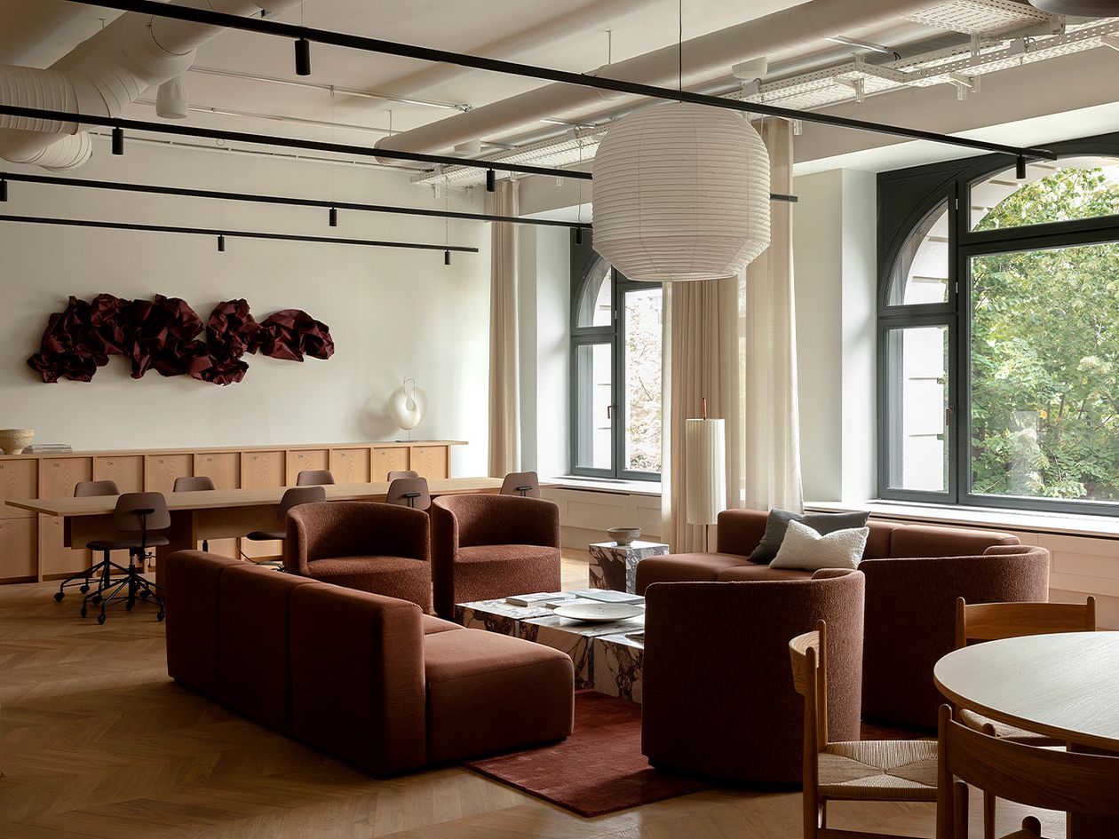 An image with Linden Palais, a flexible office space created by Norm Architects and The Office Group.