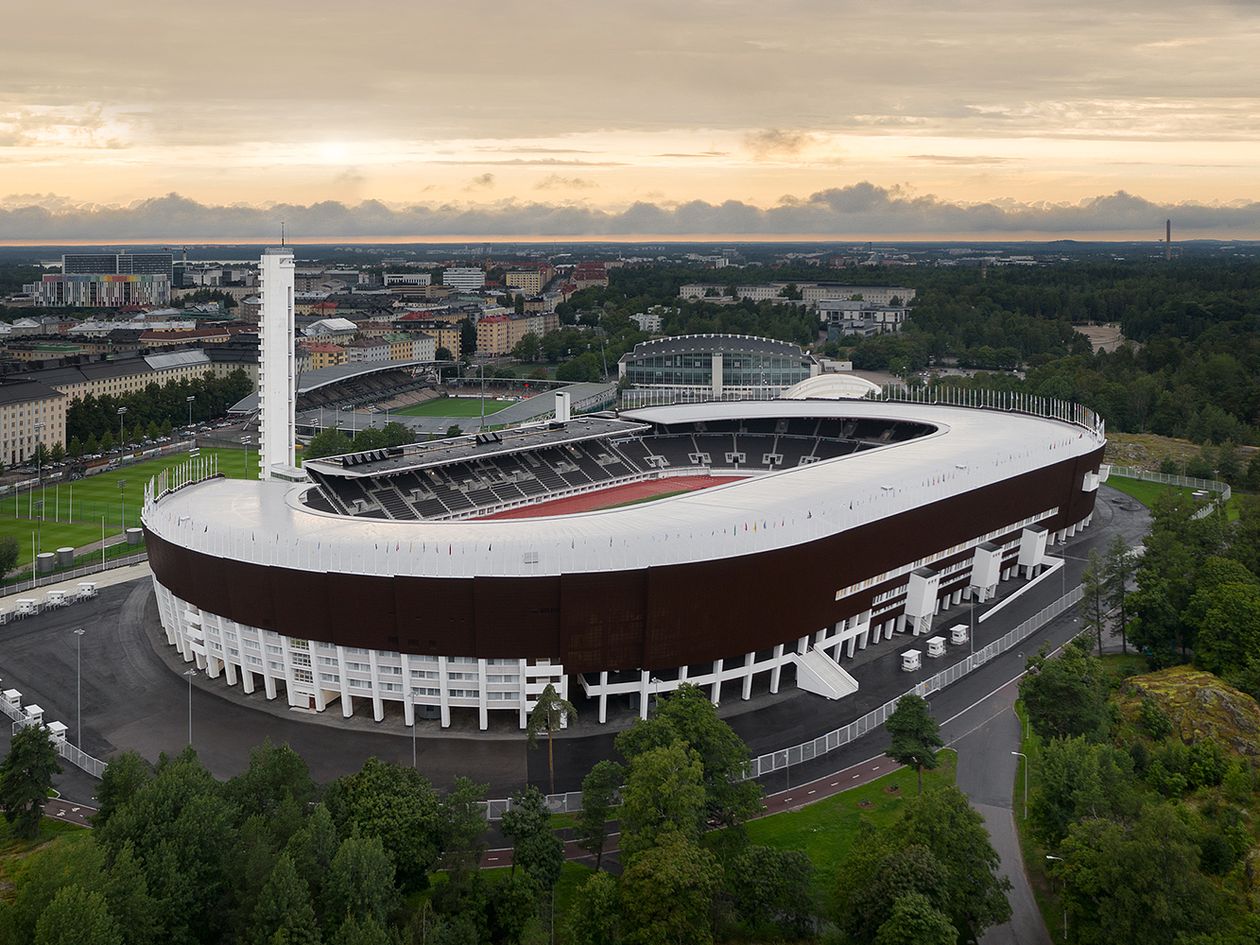 Ilmakuva Helsingin Olympiastadionista