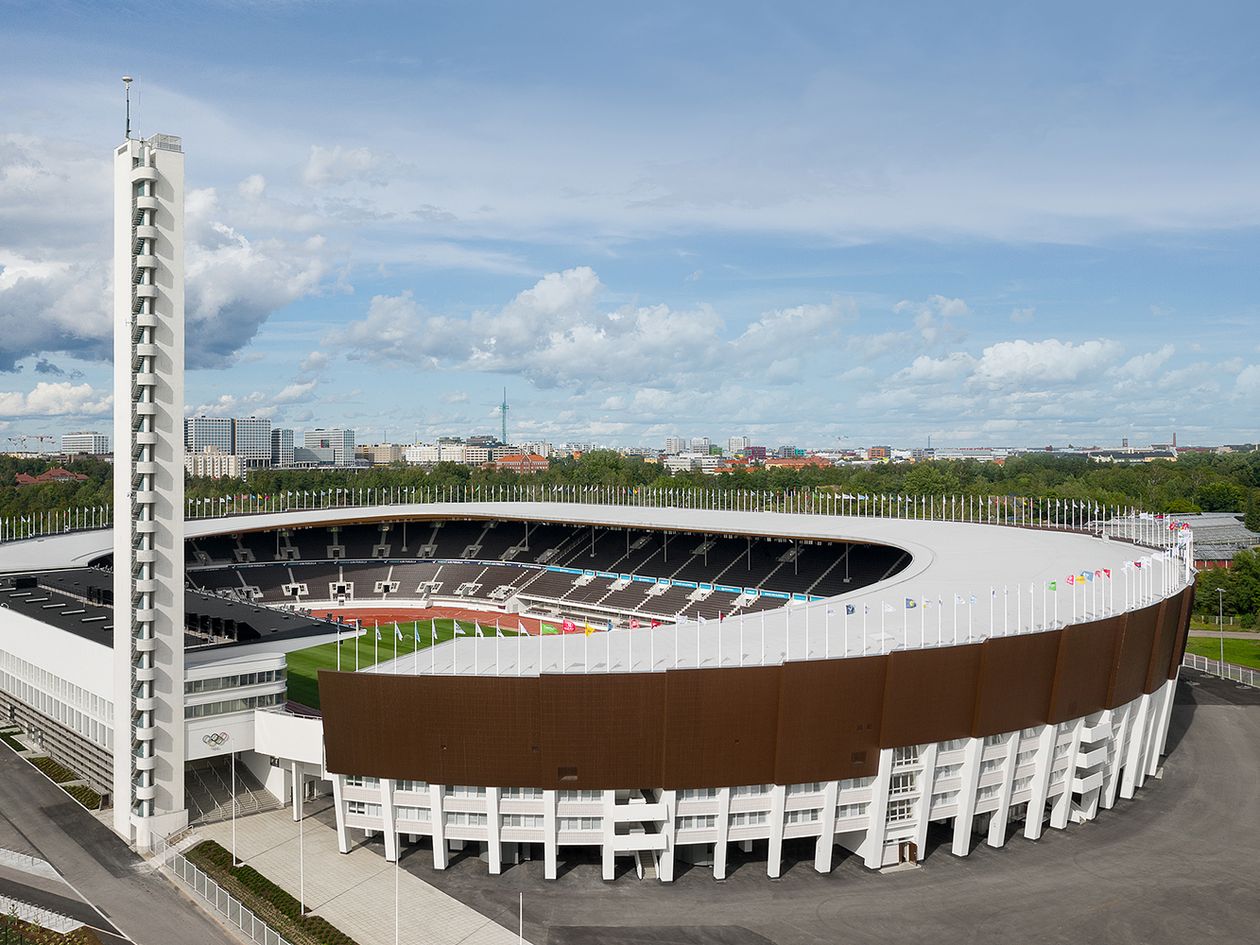 Ilmakuva Helsingin Olympiastadionista