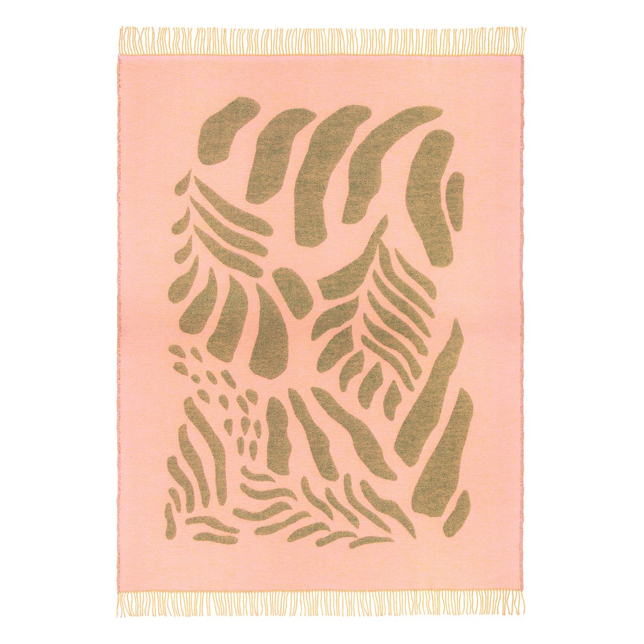 Finarte  Väre viltti, 130 x 170 cm, vihreä - pinkki