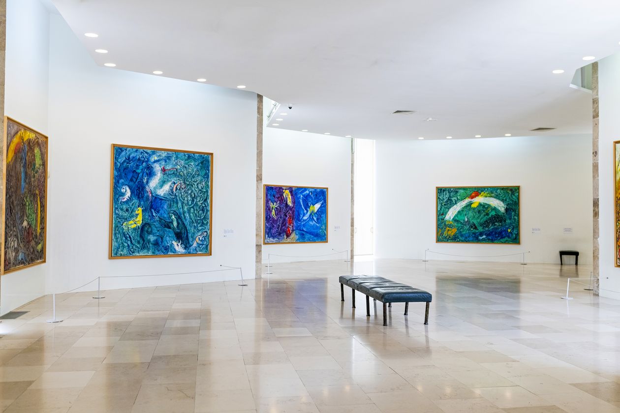 An image taken from the Marc Chagall National Museum in Nice, France.