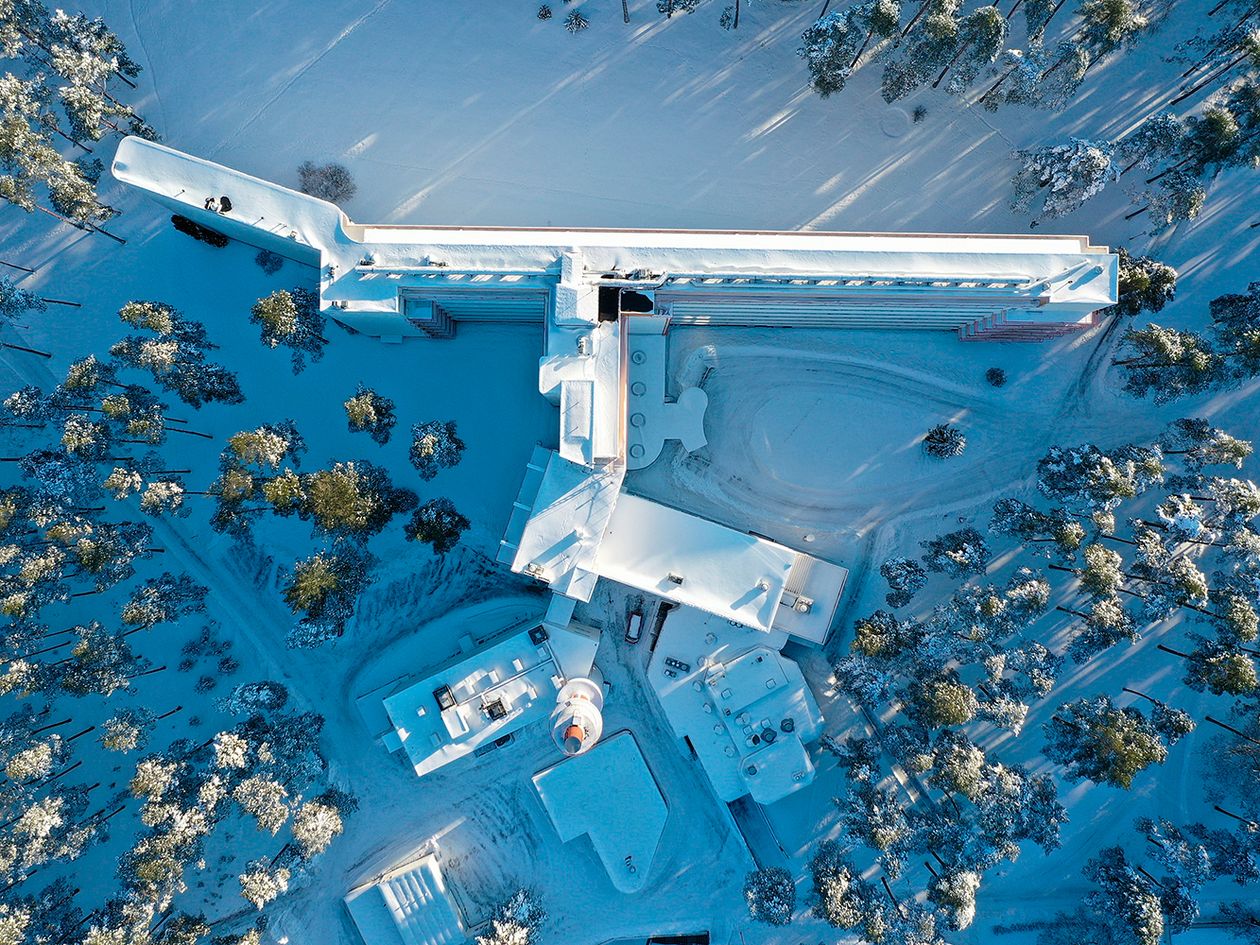 Talvinen drone-kuva Paimion parantolasta