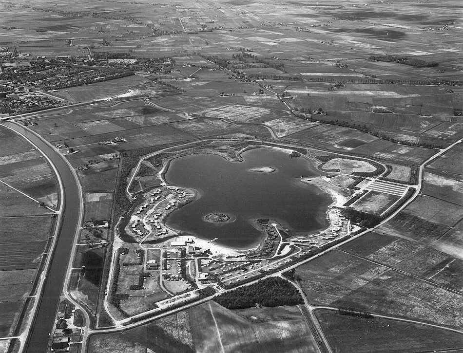 De Huttenheugte im Jahre 1976 aus der Luft