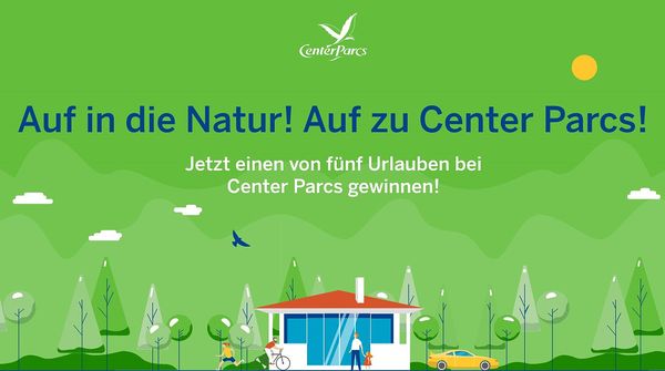 Gewinnspiel: Auf in die Natur - auf zu Center Parcs!