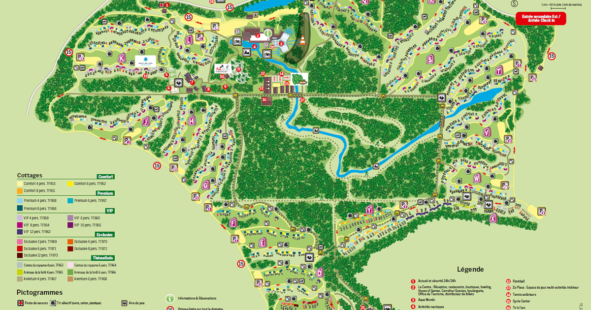 // Village map of Center Parcs Park Zandvoort ParkExplorer