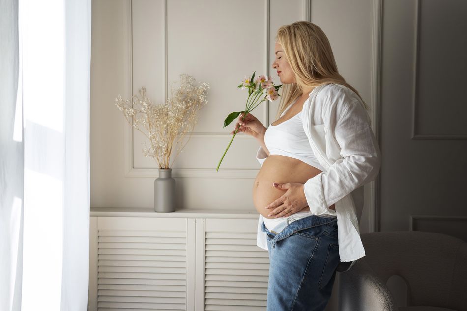 <a href="https://fr.freepik.com/photos-gratuite/vue-laterale-femme-enceinte-passant-du-temps-interieur_61277175.htm">Image de freepik</a>