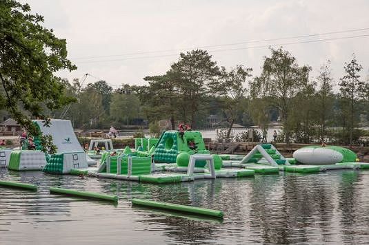Outside waterpark