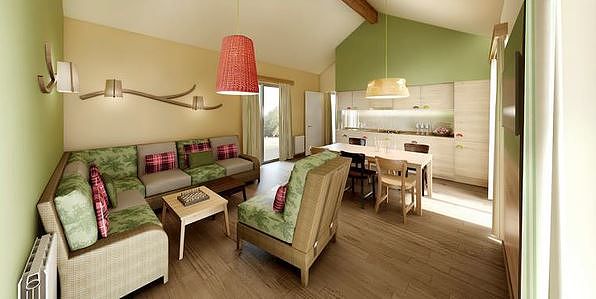 De inrichting van de Comfort cottage