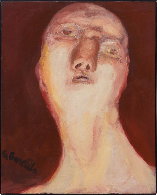 In 'P.D. Idol', 1964, an otherworldly figure evokes the pathos reminiscent of religious portraiture and the existential angst of Edvard Munch's famed 'The Scream'.