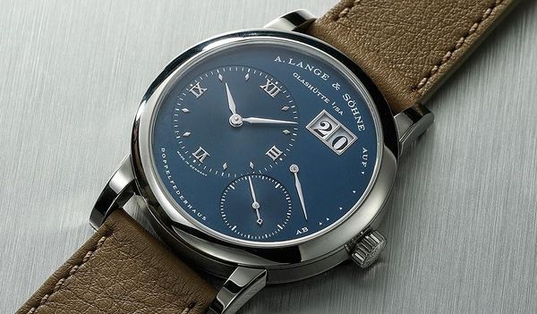 Stainless steel. Blue dial. Lange 1.