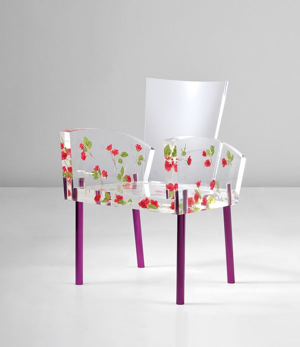 An homage to Miss Blanche DuBois, the heroine in Tennessee Williams' 'A Streetcar Named Desire,' the present chair has become one of the most iconic designs in Shiro Kuramata's oeuvre.