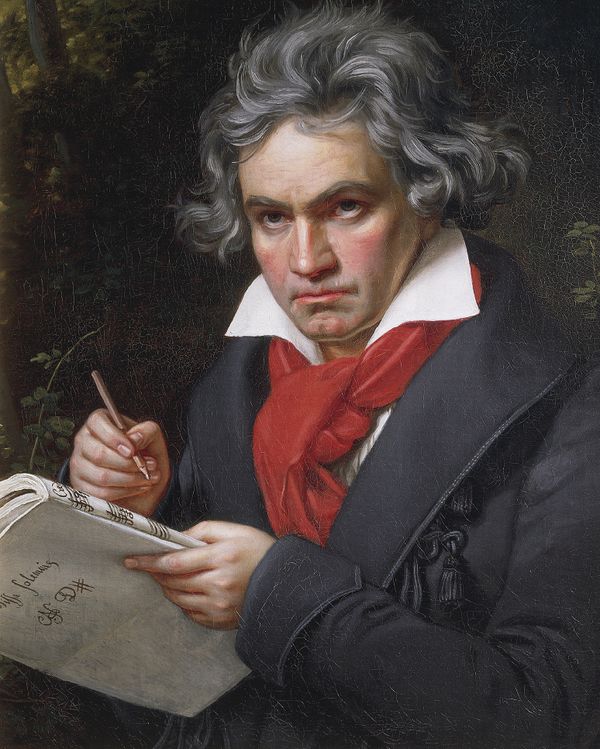 Joseph Karl Stieler Portrait of Ludwig van Beethoven (1770-1827), German composer and pianist, composing the Missa Solemnis, 1819-1820 © De Agostini Picture Library / A. Dagli Orti / Bridgeman Images