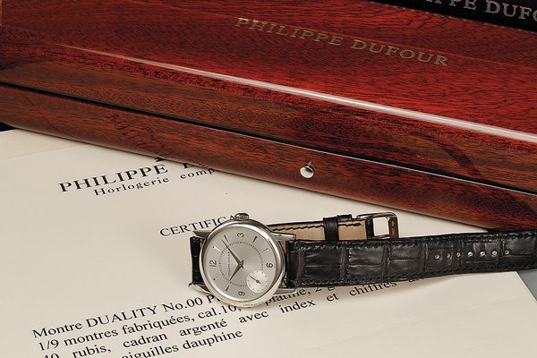 Returning to auction for the first time in a decade, the ultra-rare and seductively streamlined Duality represents the resurgence of both independent watchmaking and traditional Swiss watchmaking.
