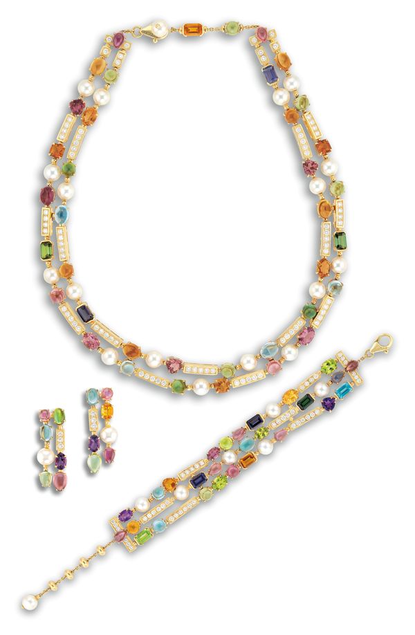 bvlgari necklace colored stones